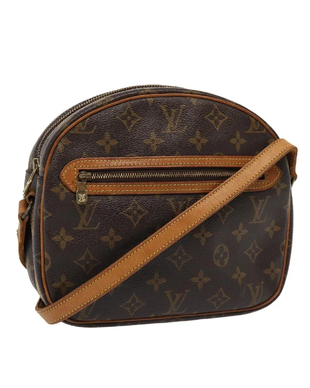 Shoulder bags great for school with laptop space -Monogram Canvas Shoulder Bag with Adjustable Strap