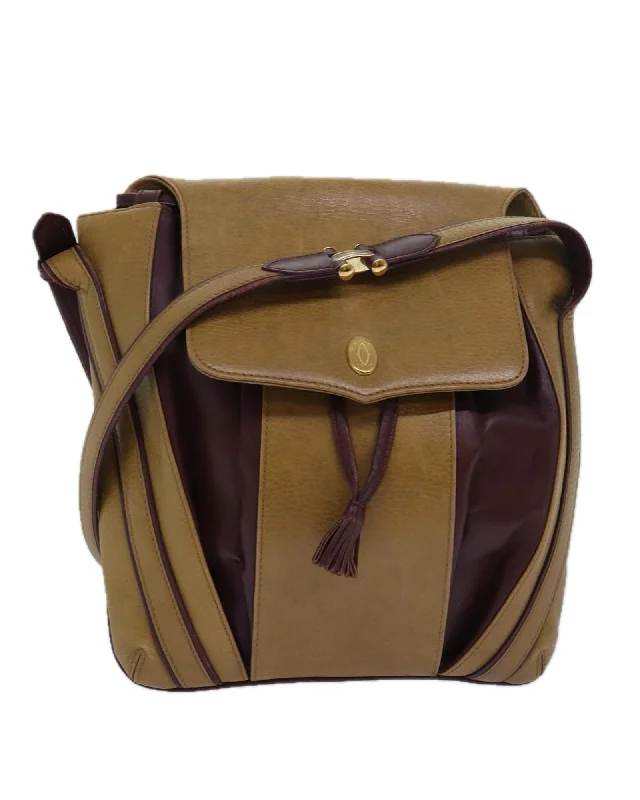 Shoulder bags in soft shades for gentle charm -Leather Shoulder Bag with Adjustable Strap