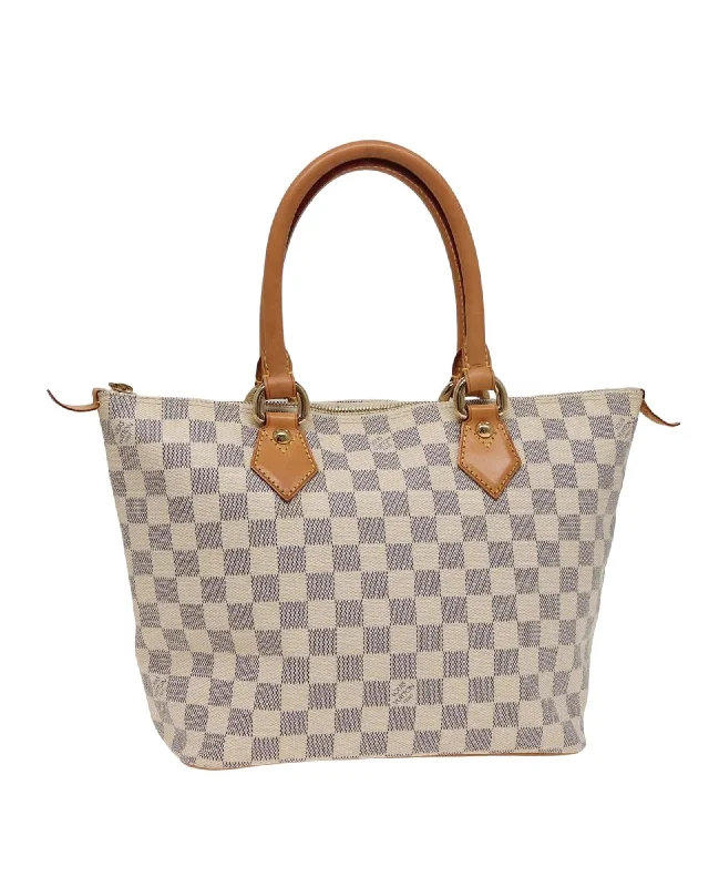 Shoulder bags great for school with laptop space -Damier Azur Canvas Tote Bag with Dust Bag