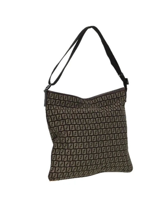 Petite shoulder bags ideal for light day trips -Zucca Canvas Shoulder Bag with Adjustable Strap