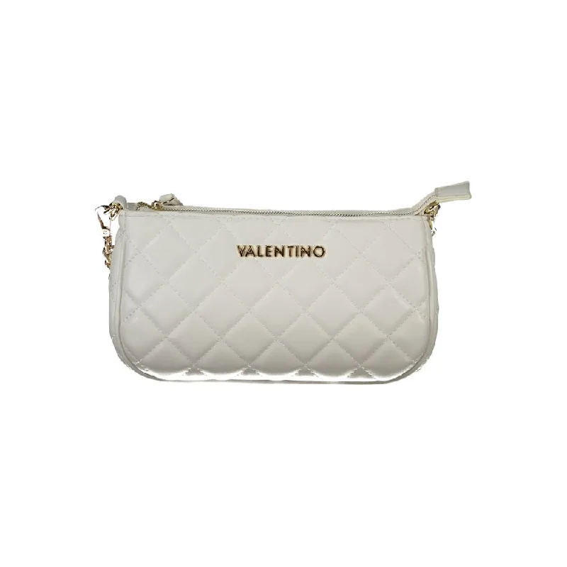 Luxury tote bags with designer monograms for high-end fashion aficionados -Valentino Bags White Polyethylene Handbag