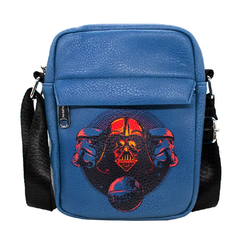 Oversized tote bags for carrying all your essentials on busy days -Women's Crossbody Wallet - Star Wars Darth Vader and Stormtroopers with Death Star Blue Black Reds