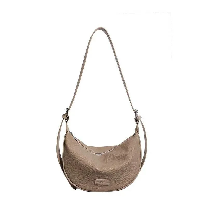 Shoulder bags great for parents with big space -Women's Shoulder Bags Small Crescent Zipper Leather Soft Hobo Crossbody Bags