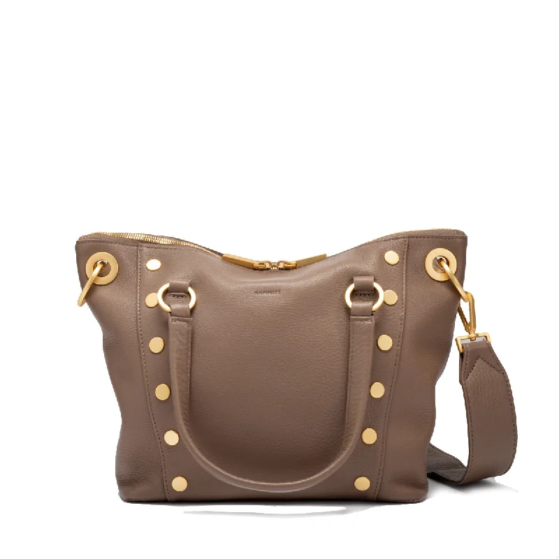 Soft leather handle bags for women who prefer a chic and relaxed look -Daniel Medium in Taupe