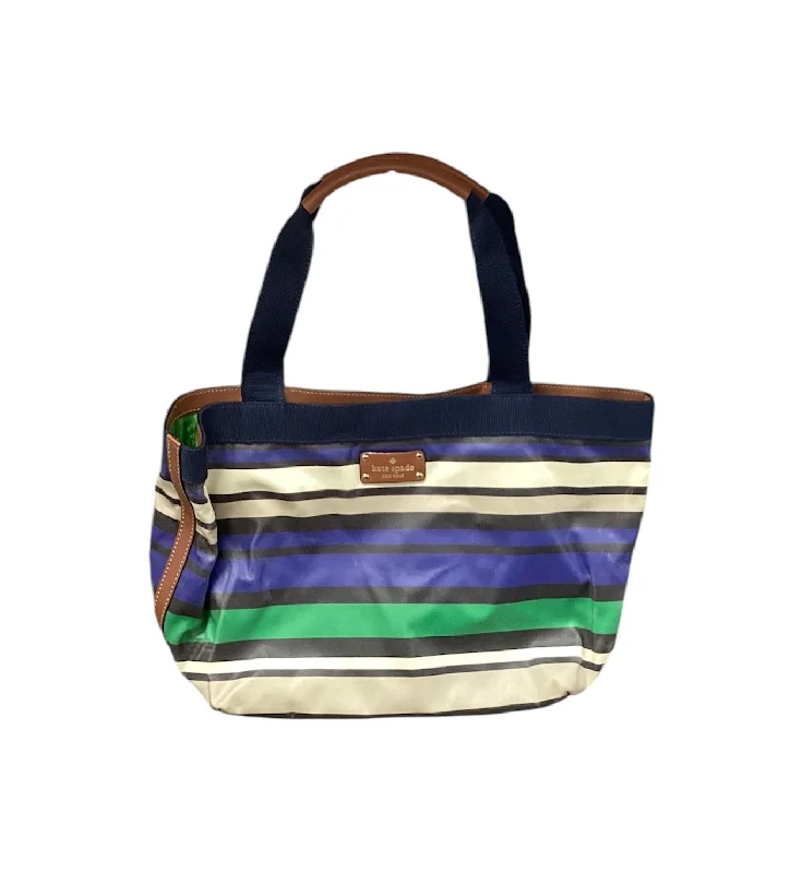 Colorblock handle bags for women who love bold, contrasting fashion styles -Kate Spade Striped Tote Bag