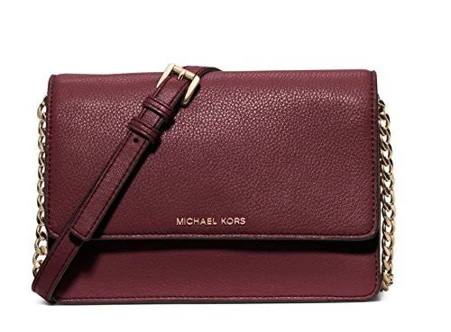 Handcrafted handle bags made from sustainable materials for eco-friendly fashion choices -Michael Kors Merlot Daniela Small Leather Crossbody Bag