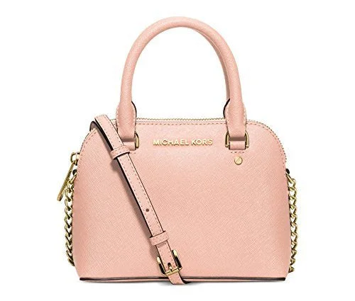 Adjustable handle bags with convertible straps for customizable carrying options -Michael Kors Womens Cindy Mini Crossbody Pastel Pink Bag leather new