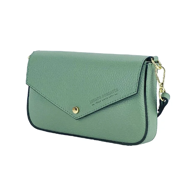 Designer handle bags with high-quality finishes and luxury craftsmanship for premium fashion -Renato Borzatta Small Chain Post Shoulder Bag Mint Green