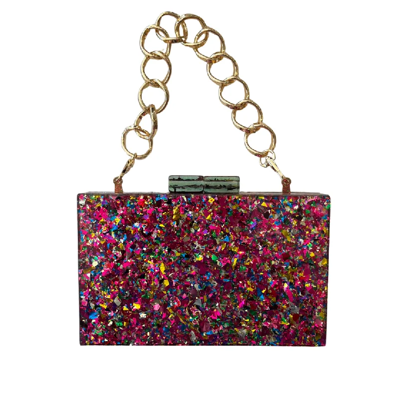 Trendy handle bags with wooden handles for chic, vintage-inspired style -Sparkle Clutch