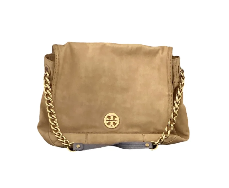 Boho-chic handle bags with tassels and fringe for a carefree, stylish look -Tory Burch Brown Messenger Bag