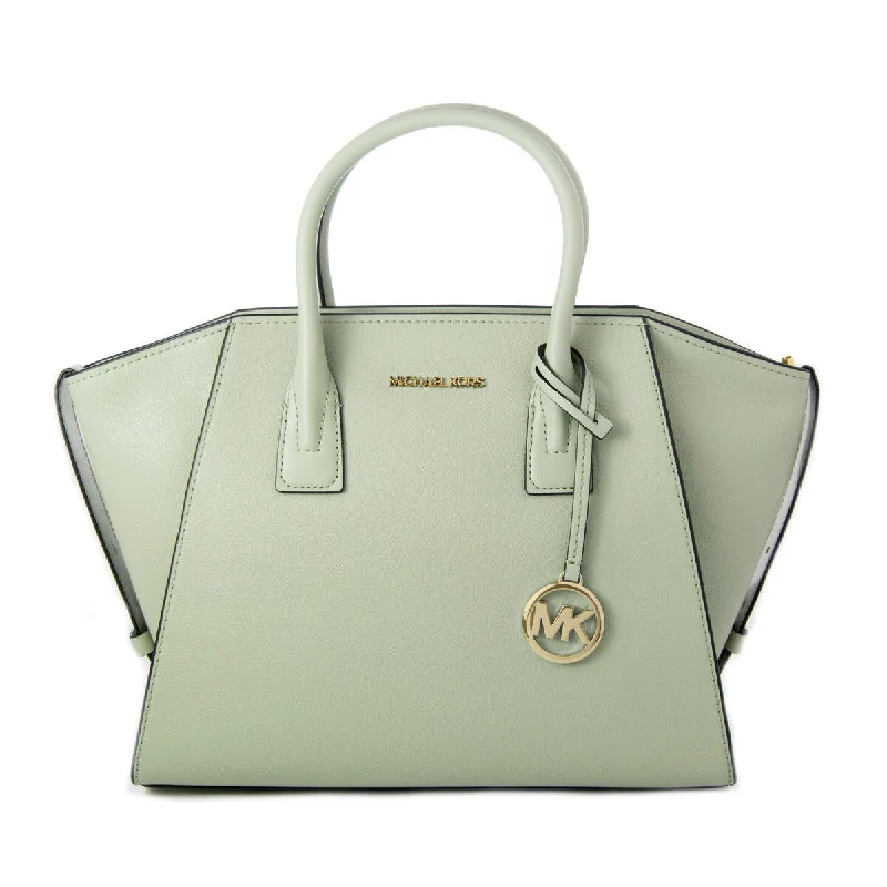 Elegant handle bags with crocodile texture for a luxury and sophisticated appeal -Michael Kors 35F1GTVT3L-ATOM-GREEN Satchel Shoulder Bag Green 40 x 28 x 13 cm