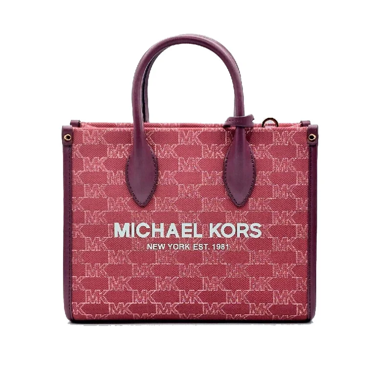 Trendy handle bags with transparent designs for a modern, edgy style -Michael Kors 35F2G7ZC5I-MULBERRY-MLT Satchel Logo Bag Red 24 x 19 x 7 cm