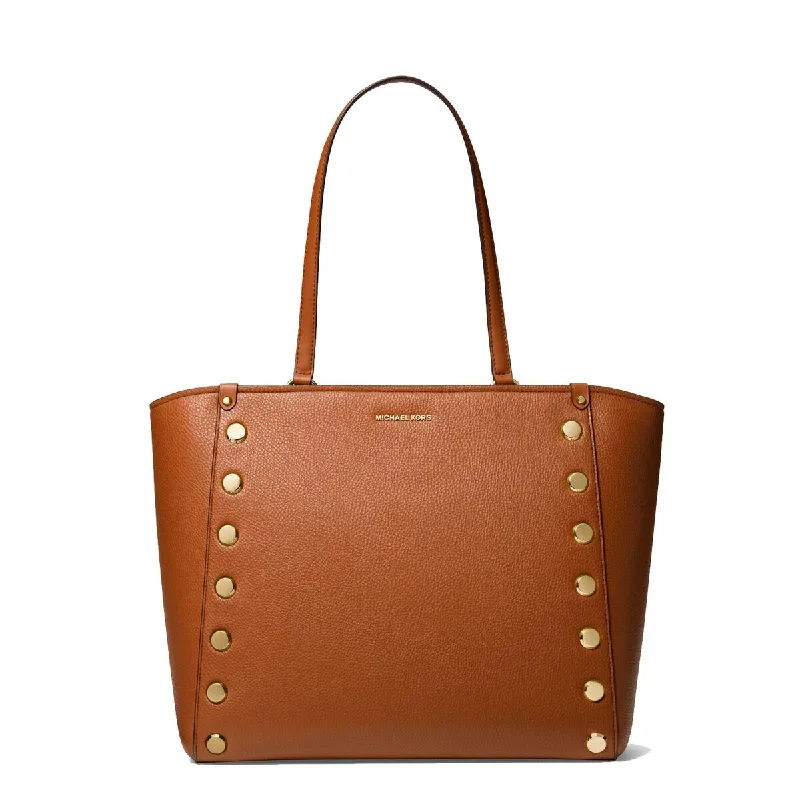 Spacious handle bags for work with laptop compartments and practical features -Michael Kors Holly Tote Bag Brown