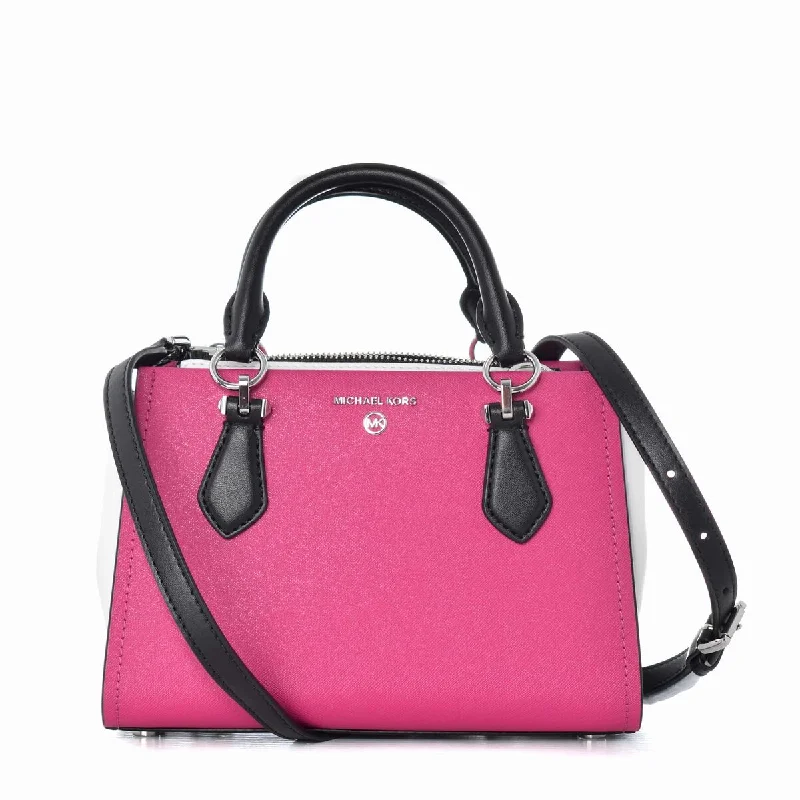 Elegant handle bags for formal events with satin and silk finishes -Michael Kors MARILYN Satchel Crossbody Shoulder Bag Pink